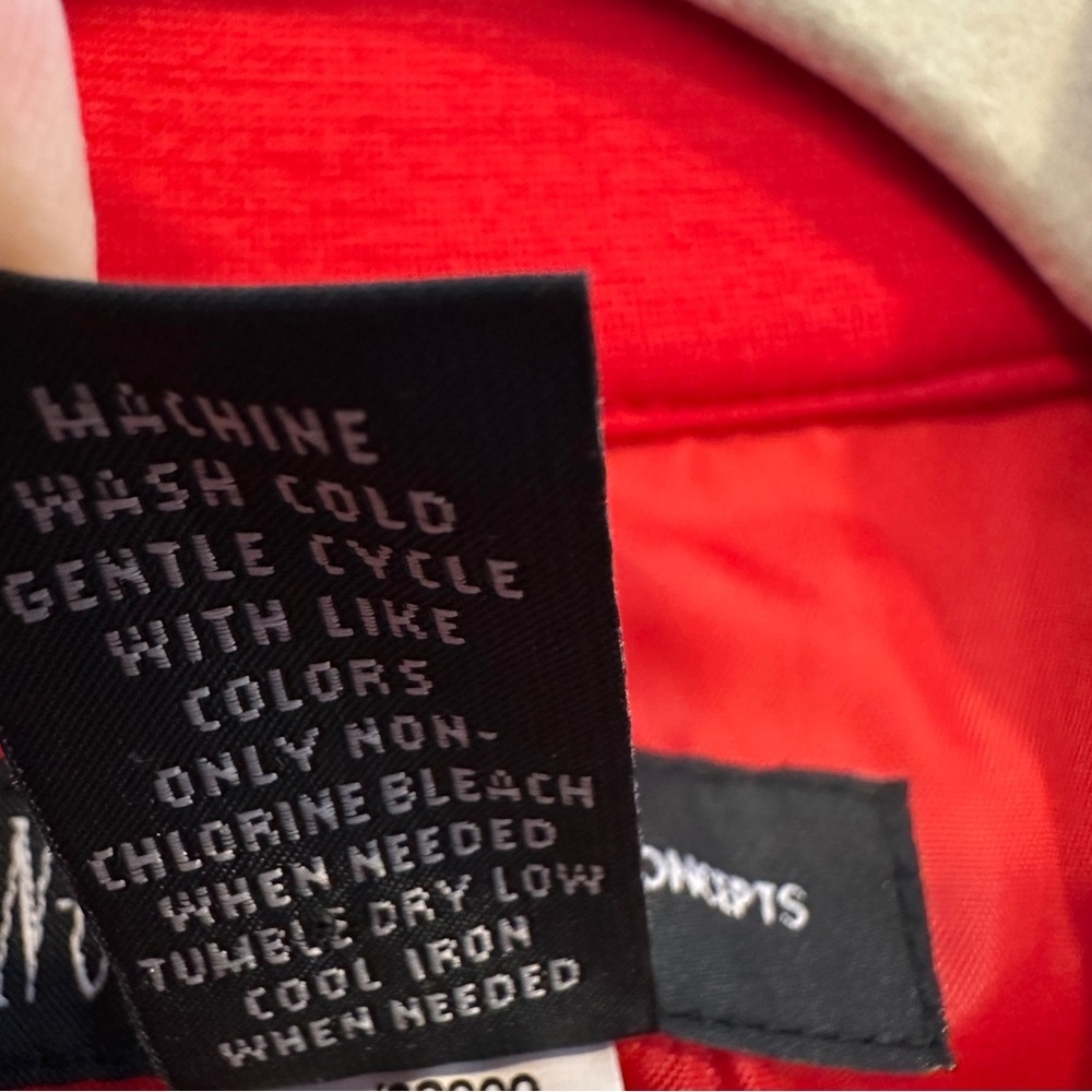 INC Red Ruffled Front Zip Jacket‎ M - Picture 6 of 10